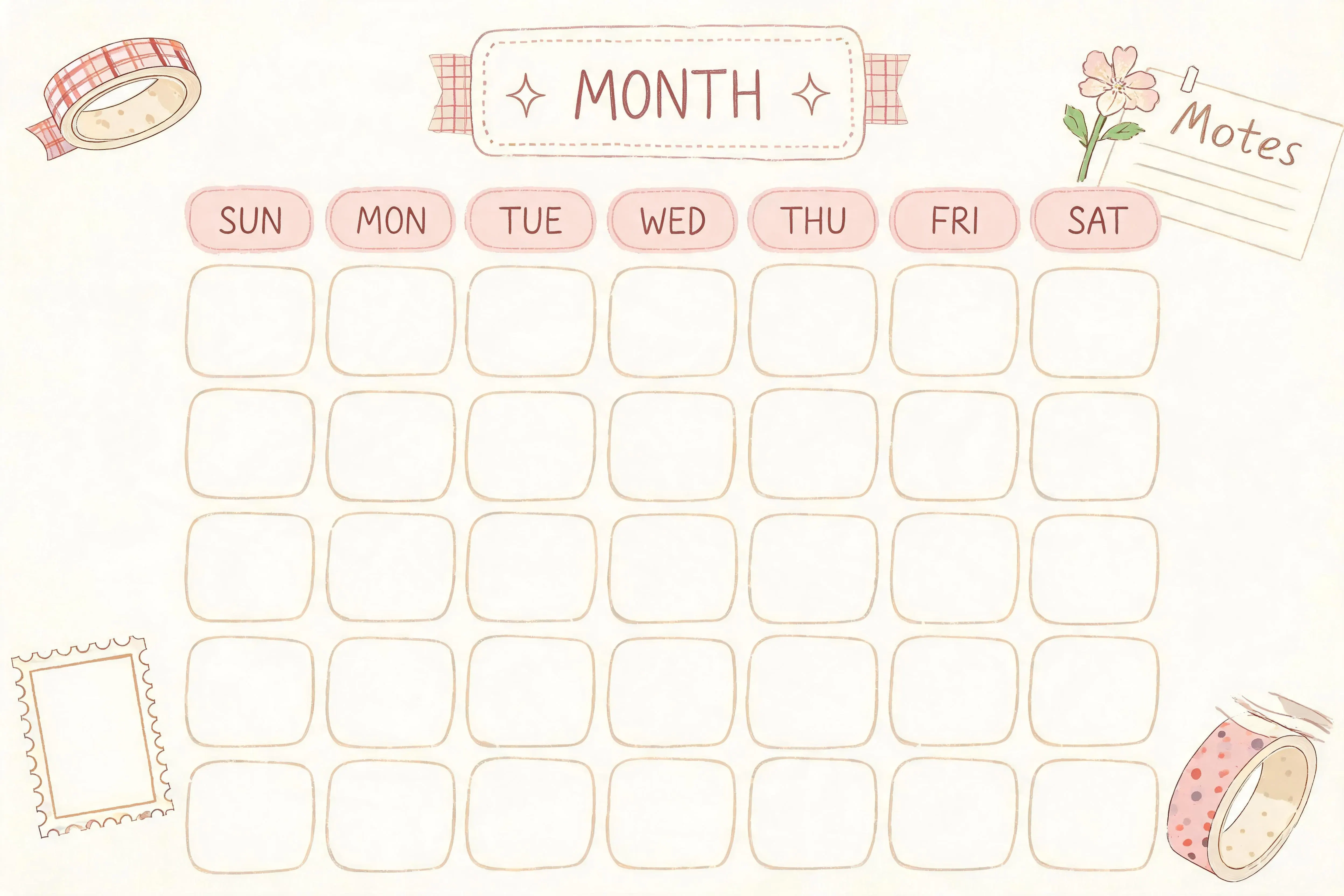 Scrapbook Classic Monthly Calendar