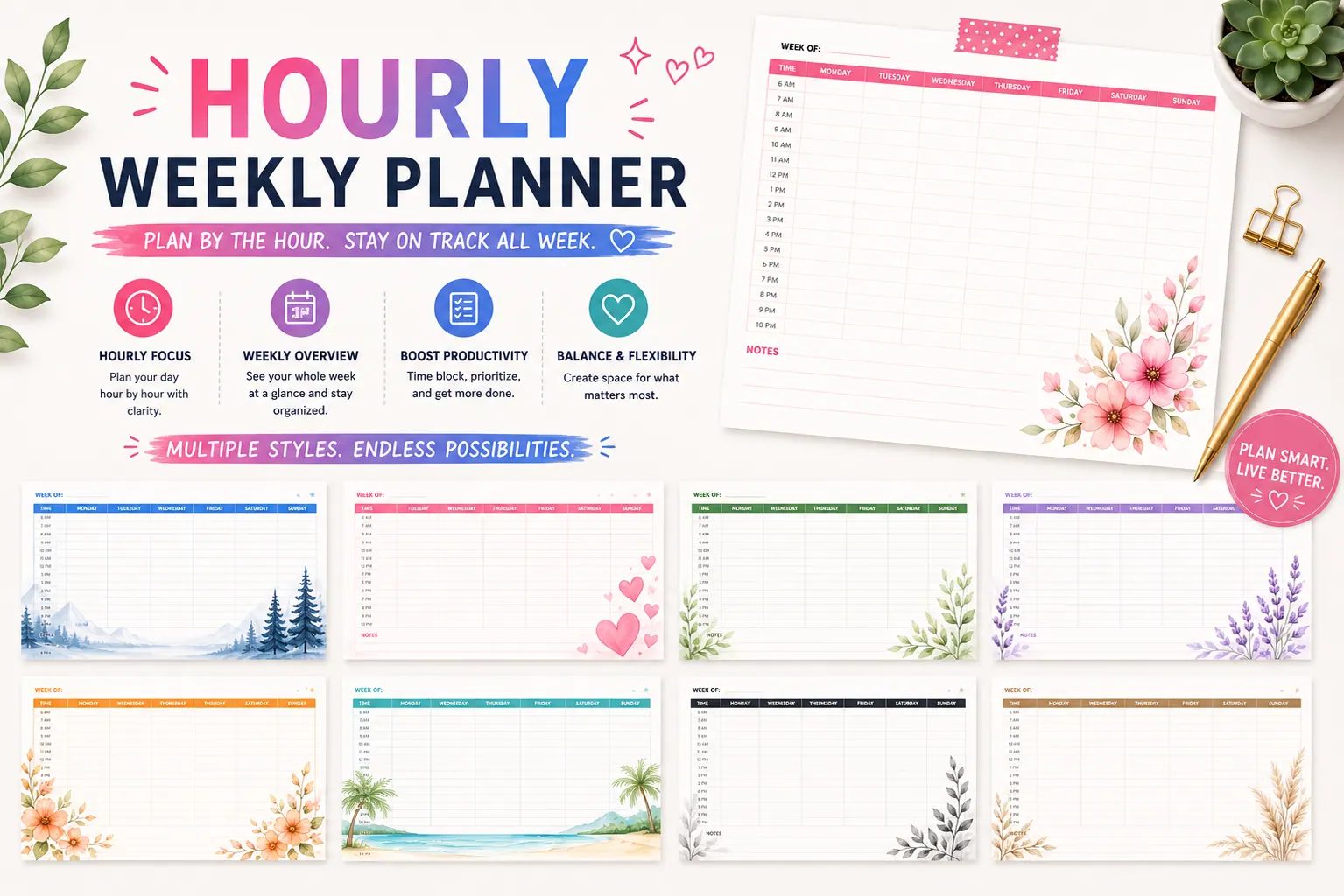 Hourly Weekly Planner